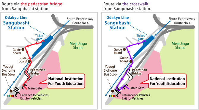 Image:Route from Sangubashi station